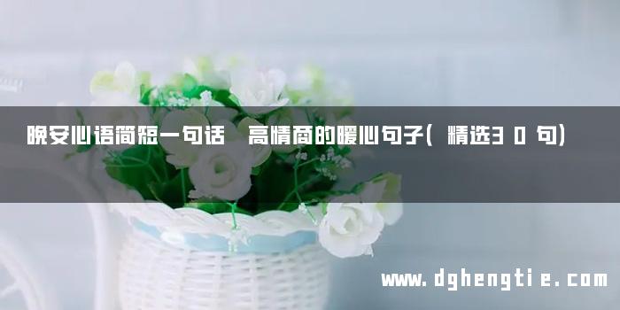 晚安心语简短一句话 高情商的暖心句子（精选30句）